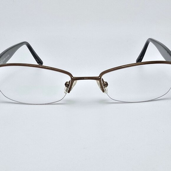 Coach Laverne 247 Bronze Olive Semi-Rimless Cat Eye Eyeglasses 48-18-135 - Picture 2 of 16